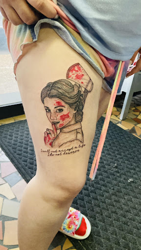 Explore half sleeve memorial tattoo ideas, creative tattoo ideas in Jonesboro, available at Immortal Ink