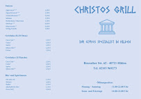 Menu / carte de Christos Grill à Hilden