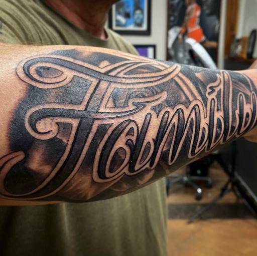 Explore father mother and son tattoo ideas, creative tattoo ideas in Oklahoma City, available at Oklahoma Tattoo Collective