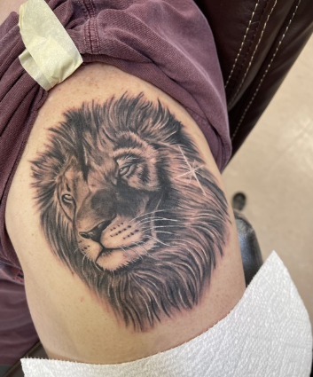 Explore tattoo of child's name ideas, creative tattoo ideas in Manchester, available at Sacred Heart Tattoos