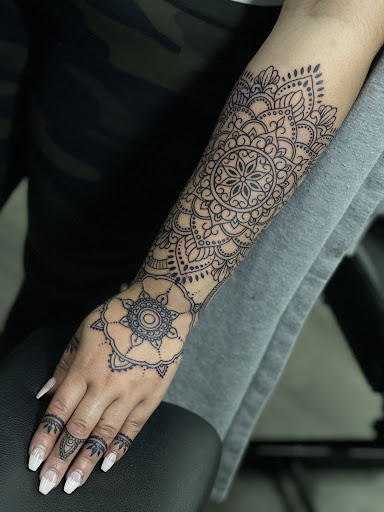 Explore feminine chest tattoo ideas, creative tattoo ideas in Graham, available at Transcendence Art Studio & Tattoo