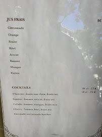 Le comptoir des jasmins à Paris menu