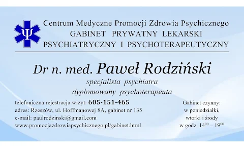 Dr n. med. Paweł Rodziński - Prywatny Gabinet Psychiatryczny (rejestracja SMSowa) image