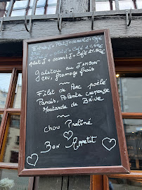 Les Petits Ventres à Limoges menu