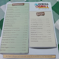 Menu du Zum Alten Rathaus à Mittenwald