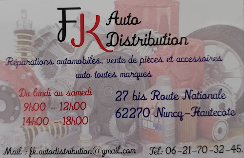 Magasin FK Auto distribution Nuncq-Hautecôte