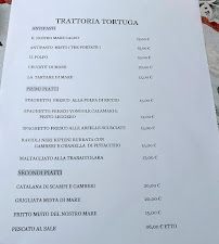 Menu du Trattoria La Tortuga à Pisa