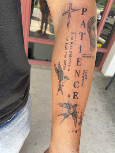 Explore mens shin tattoo ideas, creative tattoo ideas in Meridian, available at Creative Pain Tattoo Studio