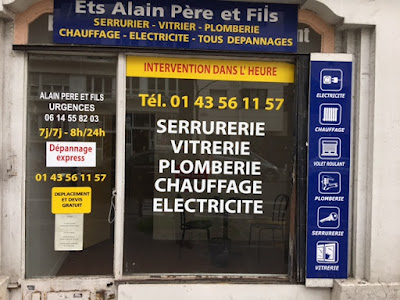 alain pere et fils serrurier vitrier à Paris