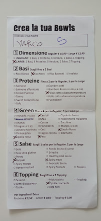 Restaurant hawaïen Healthy poke Potenza à Potenza (la carte)