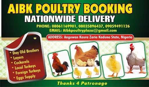 AIBK Poultry Booking, Zaria, Nigeria, Outlet Mall, state Kaduna