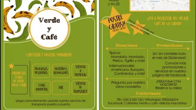 Cafetería Verde y Café - Manta