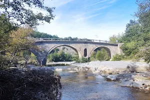 Stavropotamou ancient stone bridge image