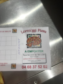 Carte du loren’ggi Pizza à Alénya