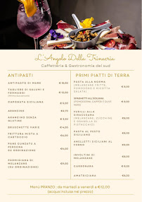 Menu du L'Angolo della Trinacria à Rome