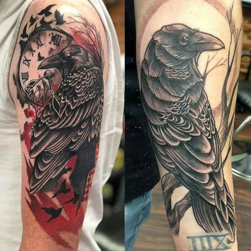 Find wolf tattoo ideas for your next unique tattoo in Dubuque at The Crows Nest