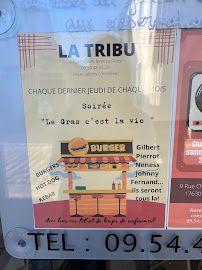 Restaurant La Tribu à La Flotte (le menu)