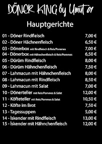 Menu du Donair King by Umut 01 à Friedrichshafen