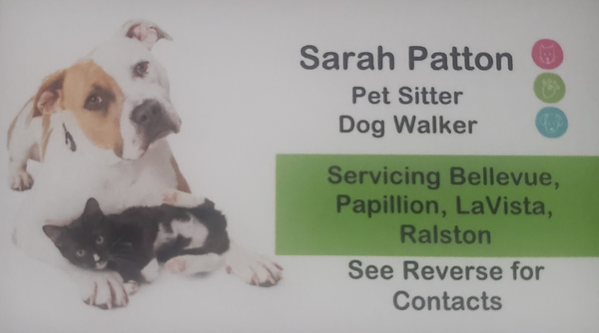 Sarah Patton's Pet Sitting Services
