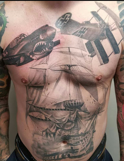 Explore stencil tattoo ideas, creative tattoo ideas in Morgan Hill, available at ART OF THE HEART TATTOO & PIERCINGS