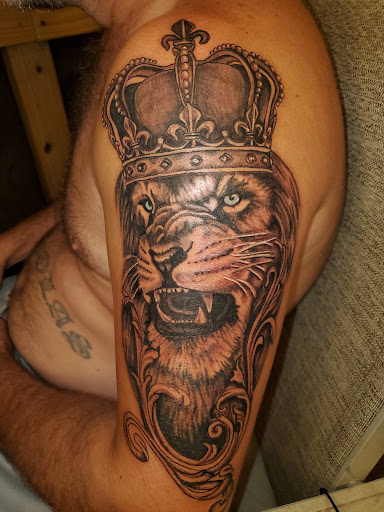 Explore african warrior tattoo ideas, creative tattoo ideas in Inverness, available at The Perfect Spot Tattoos
