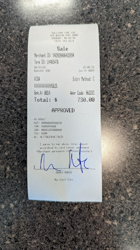 Tire Shop «Sullivan Tire & Auto Service», reviews and photos, 475 Boston Post Rd, Sudbury, MA 01776, USA