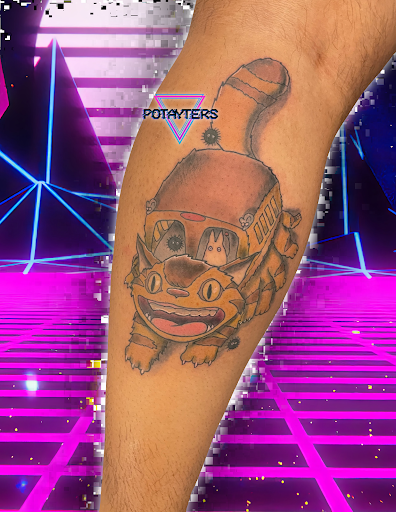 Explore men's shin tattoo ideas, creative tattoo ideas in Palm Harbor, available at Angry Owl Tattoo and Piercing