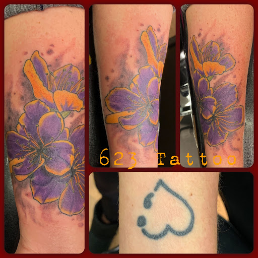 Explore daughter sleeve tattoo ideas, creative tattoo ideas in Watertown, available at 623 Tattoo