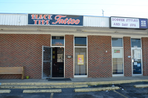 Explore surfing tattoo ideas, creative tattoo ideas in Huntsville, available at Blacktide Tattoo Co.