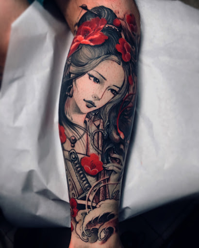 Explore biblical tattoo ideas for guys, creative tattoo ideas in Garden Grove, available at Red Blossom Art Studio