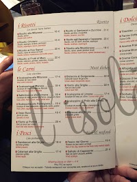 Menu / carte de L'isolotto à Paris