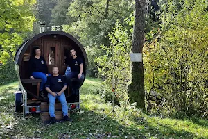 Mobile Sauna mieten Eifel- Blocki's Schwitztonne image