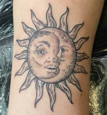 Explore female thigh tattoo ideas, creative tattoo ideas in Mckinney, available at Borrowed Time Fine Art Gallery Tattoo Shop