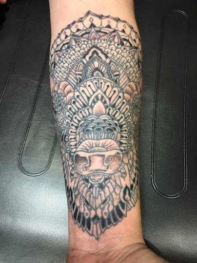 Explore family sleeve tattoo ideas, creative tattoo ideas in Chattanooga, available at Studio 222