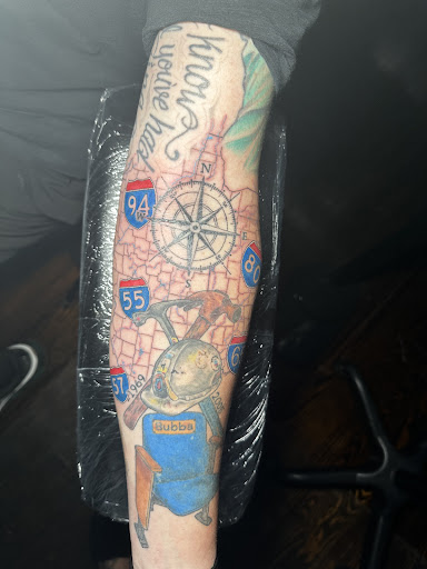 Explore disco elysium tattoo ideas, creative tattoo ideas in Merrillville, available at Sacred Moon Private Tattoo Studio