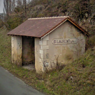 Ancienne gare tramway de Saint-Laurent-la-Vallée à Saint-Pompont