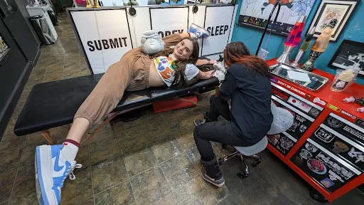 Explore mens calf tattoo ideas, creative tattoo ideas in Kent, available at Defiance Tattoos