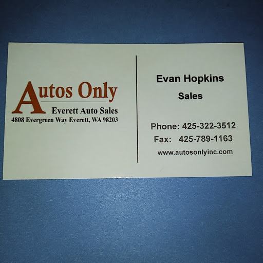 Car Dealer «Autos Only Everett - Auto Sales & Service», reviews and photos, 4808 Evergreen Way, Everett, WA 98203, USA