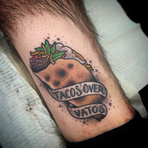 Explore hitchhiker's guide to the galaxy tattoo ideas, creative tattoo ideas in Plainfield, available at Boundless Tattoo Company
