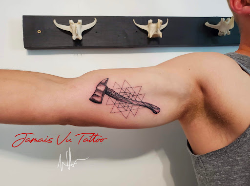 Explore metal gear solid tattoo ideas, creative tattoo ideas in Bozeman, available at Jamais Vu Tattoo