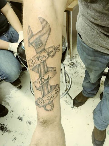 Explore bad omens tattoo ideas, creative tattoo ideas in Flint, available at Southern Outlaw Tattoo