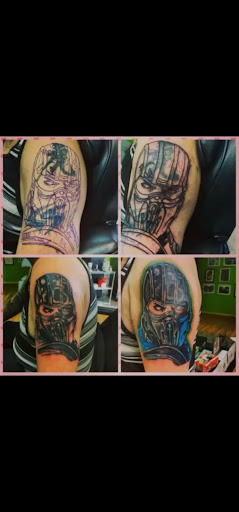 Explore small dog tattoos ideas, creative tattoo ideas in Riverside, available at Darkstar Tattoo CA