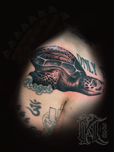 Explore outer space tattoo ideas, creative tattoo ideas in Honolulu, available at Sacred Art Tattoo Waikiki