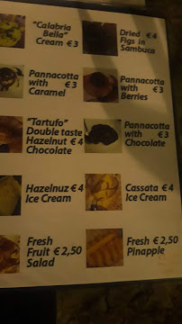 Calabria Bella à Cosenza menu