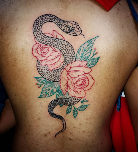 Explore traditional elbow tattoo ideas, creative tattoo ideas in Coral Springs, available at Salvation Tattoo Lounge Coral Springs