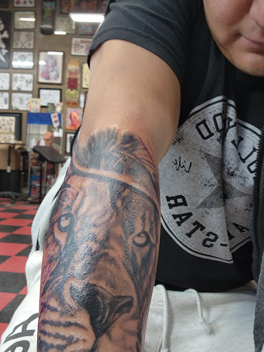 Explore blackwork tattoo ideas, creative tattoo ideas in Modesto, available at The Golden Rose Tattoo