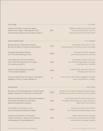 Carte du Ristorante La Squadra à Lisbon