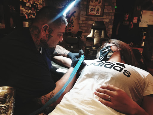 Explore trumpet tattoo ideas, creative tattoo ideas in Scottsdale, available at Fifth finger studio