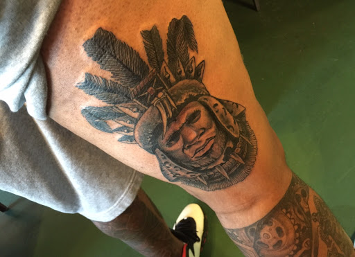 Explore basketball tattoo ideas leg, creative tattoo ideas in San Diego, available at Lavish Tattoo Company