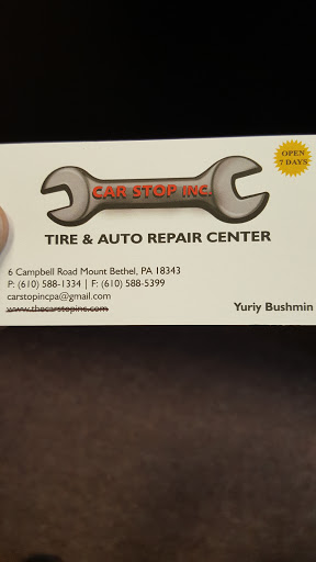 Auto Repair Shop «Car Stop Inc», reviews and photos, 6 Campbell Rd, Mt Bethel, PA 18343, USA